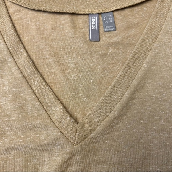 ASOS Tan Relaxed Short Sleeve Tee - Picture 3 of 4